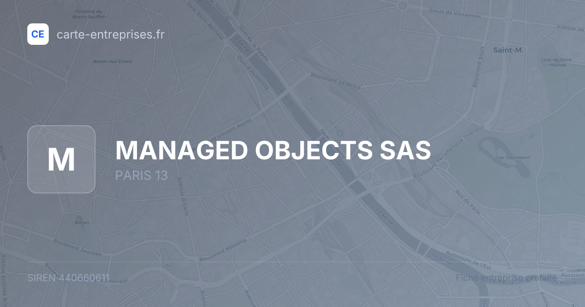 MANAGED OBJECTS SAS — 440660611 — fiche entreprise
