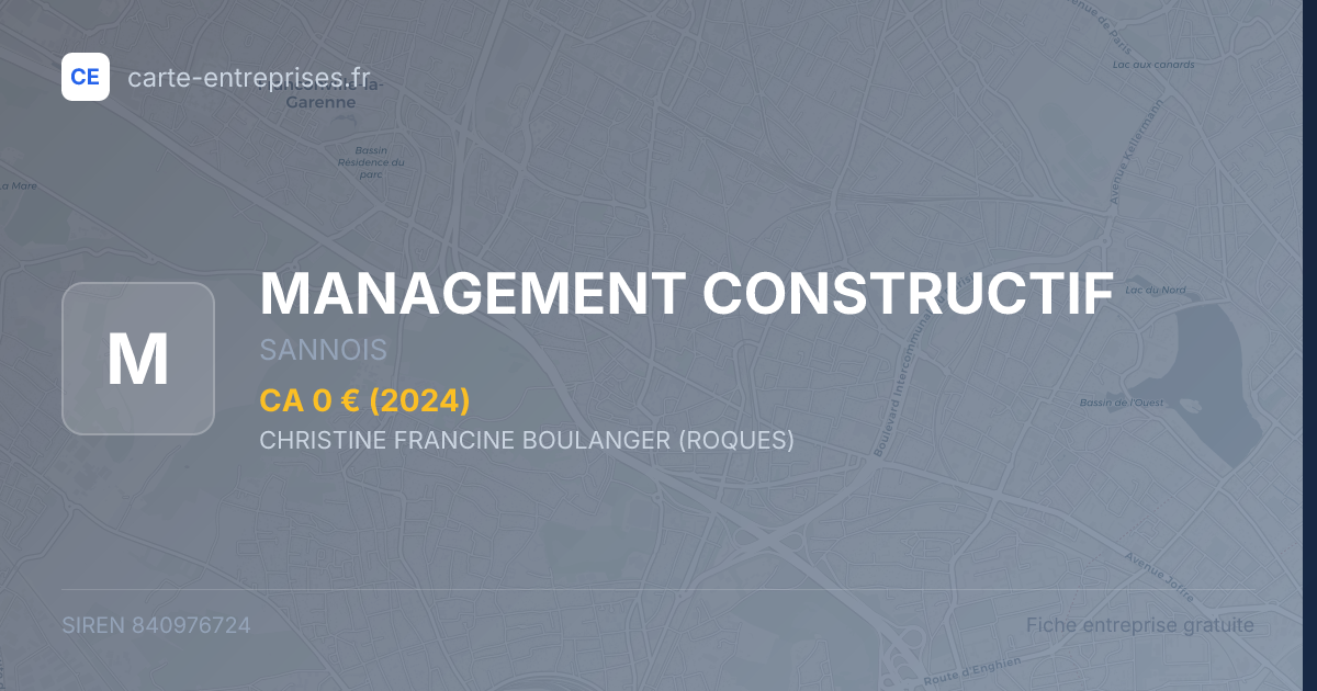 MANAGEMENT CONSTRUCTIF — 840976724 — fiche entreprise