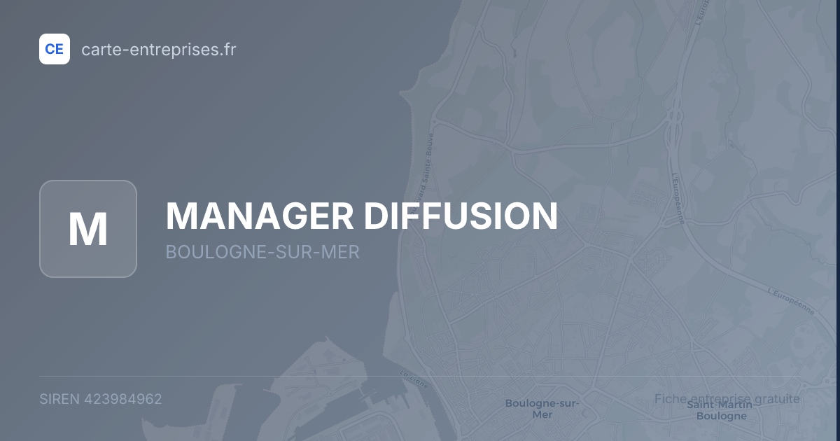 MANAGER DIFFUSION — 423984962 — fiche entreprise