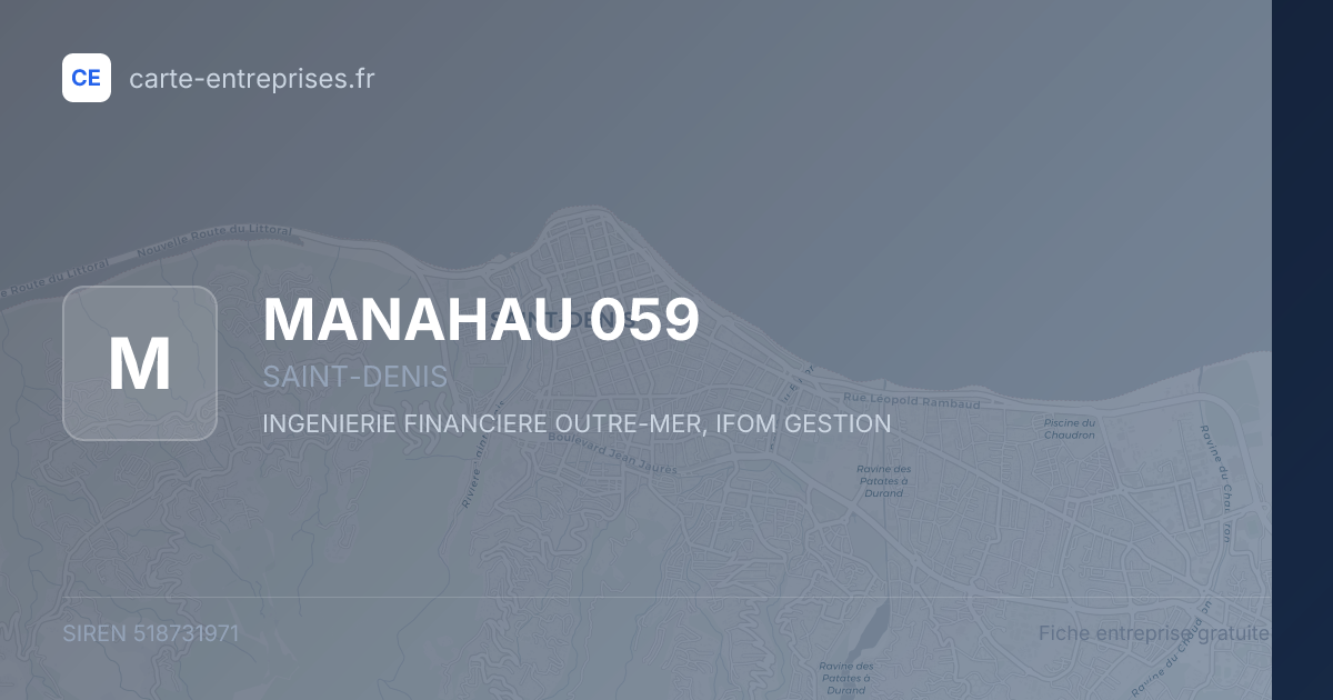MANAHAU 059 — 518731971 — fiche entreprise