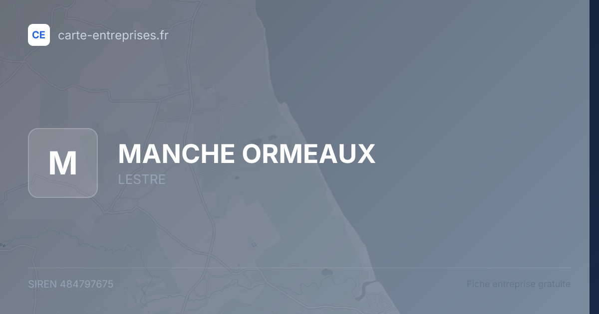 MANCHE ORMEAUX — 484797675 — fiche entreprise