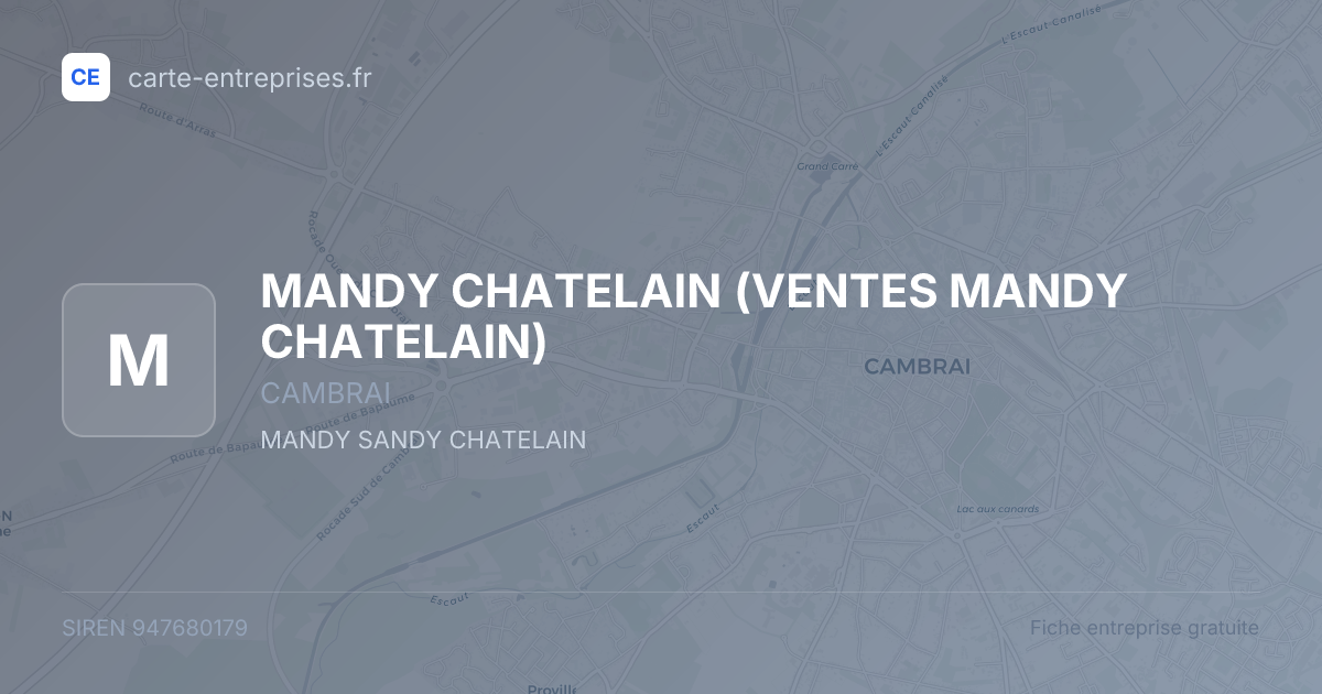 MANDY CHATELAIN (VENTES MANDY CHATELAIN) — 947680179 — fiche entreprise