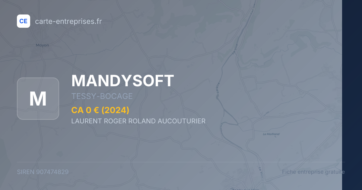 MANDYSOFT — 907474829 — fiche entreprise