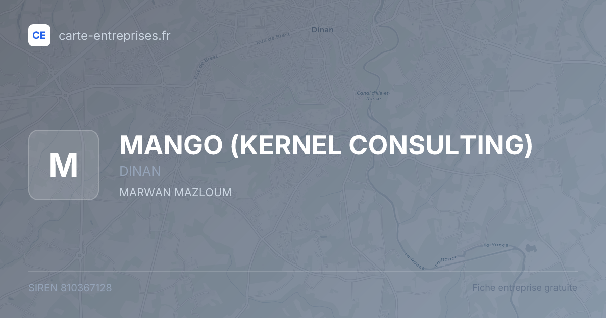 MANGO (KERNEL CONSULTING) — 810367128 — fiche entreprise