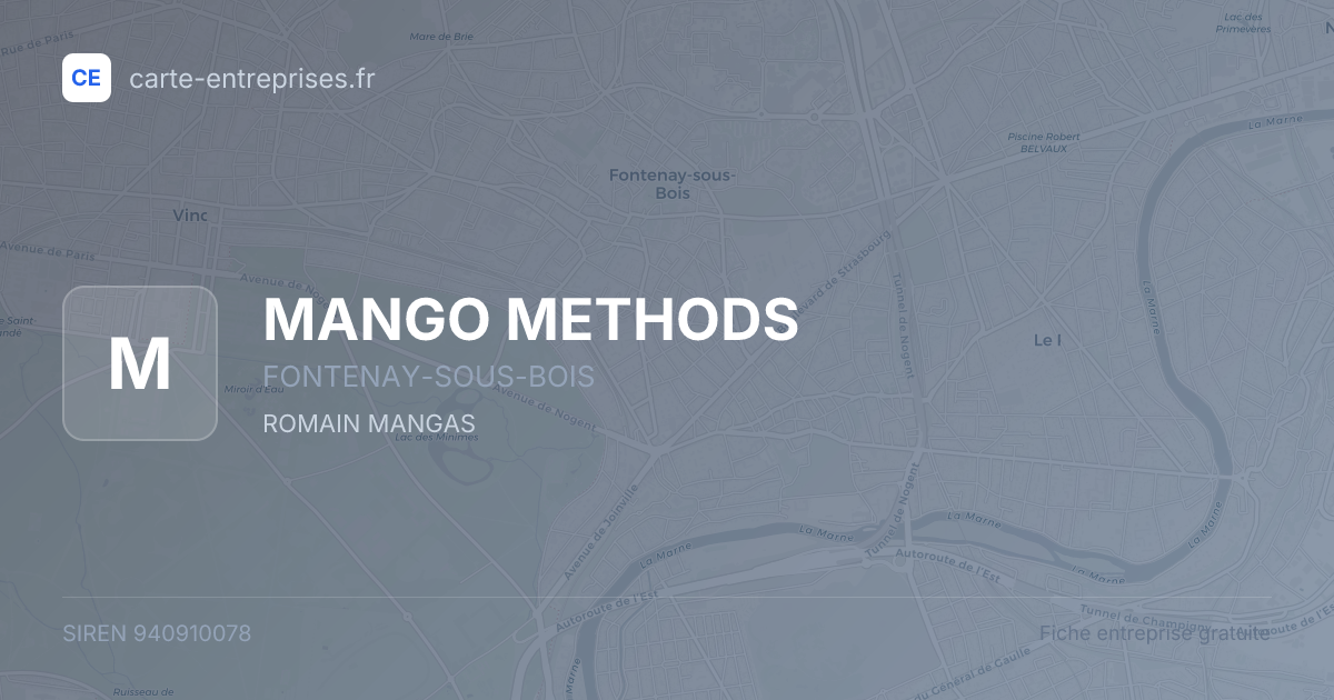 MANGO METHODS — 940910078 — fiche entreprise