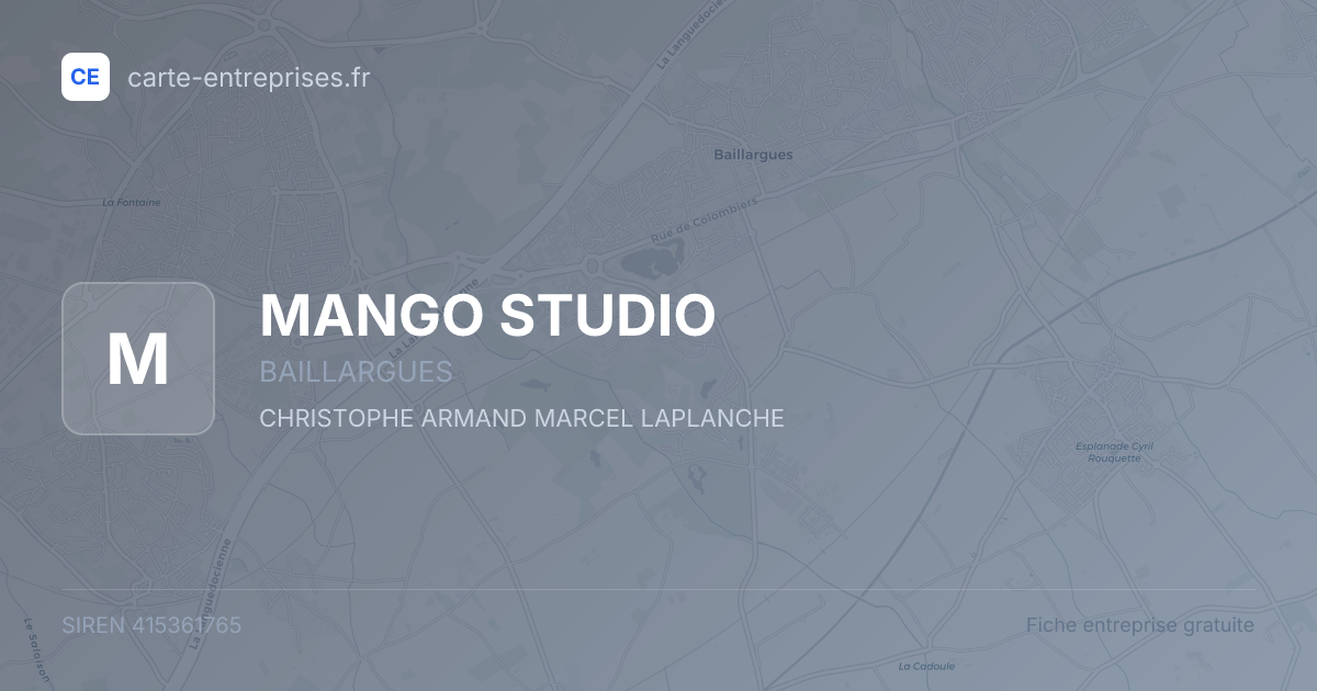 MANGO STUDIO — 415361765 — fiche entreprise