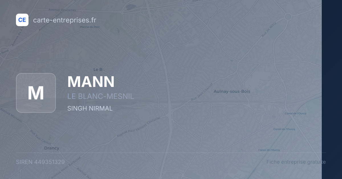 MANN — 449351329 — fiche entreprise