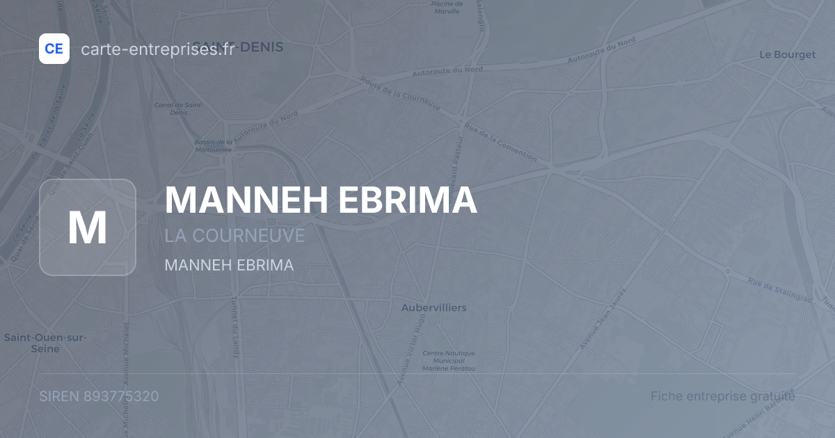 MANNEH EBRIMA — 893775320 — fiche entreprise