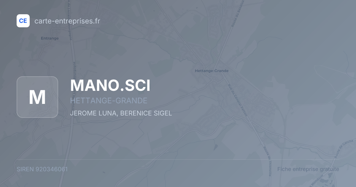 MANO.SCI — 920346061 — fiche entreprise