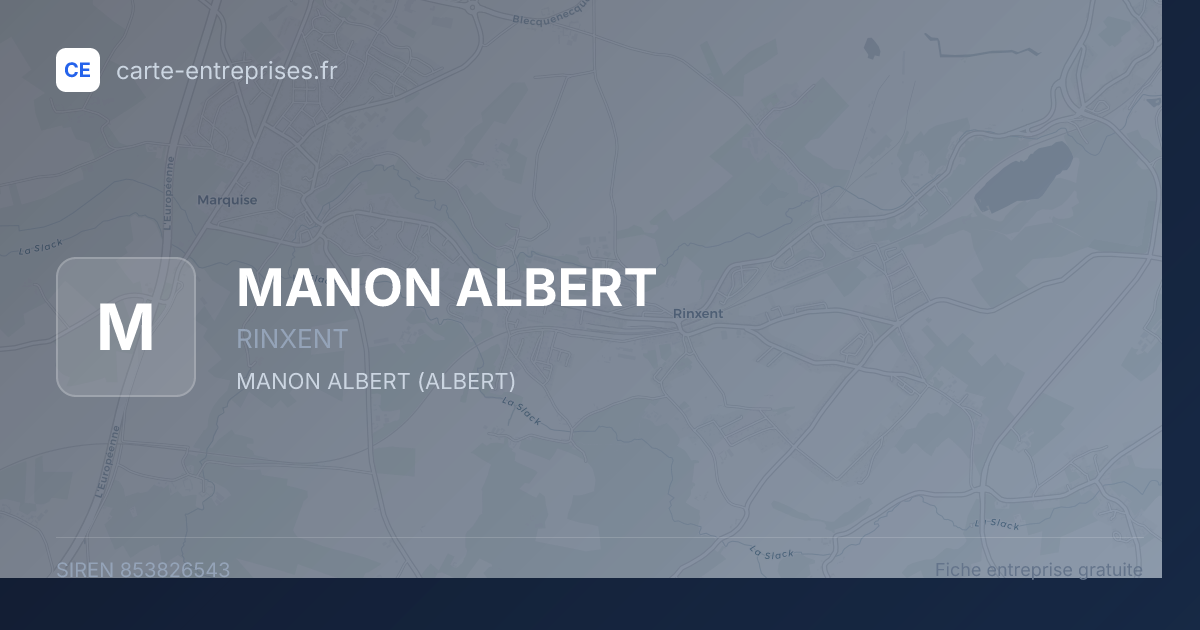MANON ALBERT — 853826543 — fiche entreprise