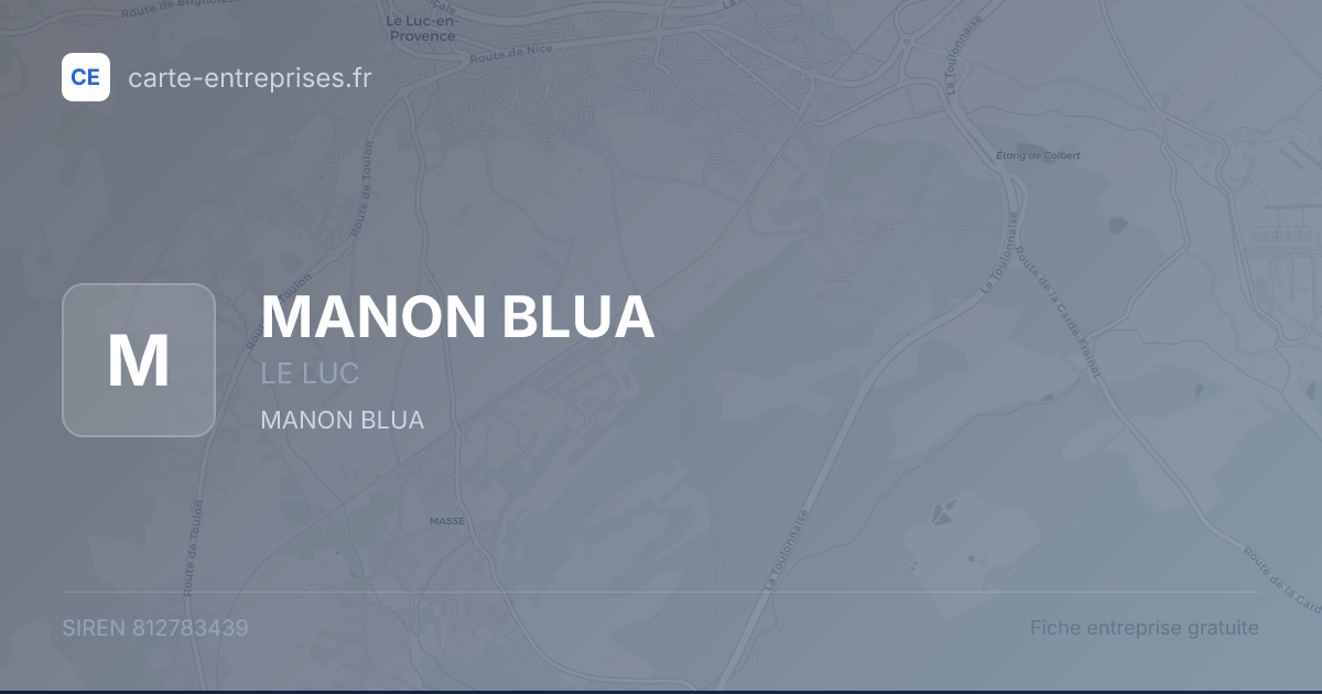 MANON BLUA — 812783439 — fiche entreprise