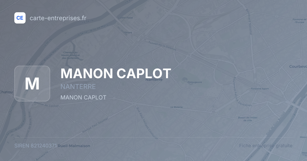MANON CAPLOT — 821240371 — fiche entreprise