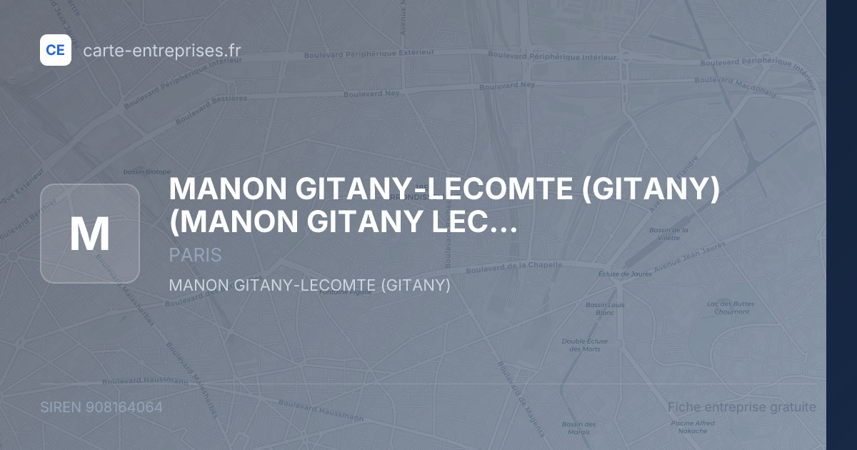 MANON GITANY-LECOMTE (GITANY) (MANON GITANY LECOMTE) — 908164064 — fiche entreprise