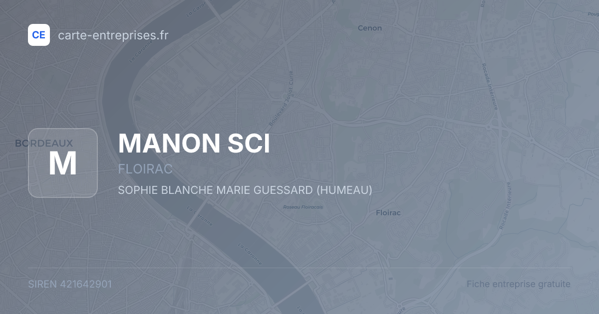 MANON SCI — 421642901 — fiche entreprise