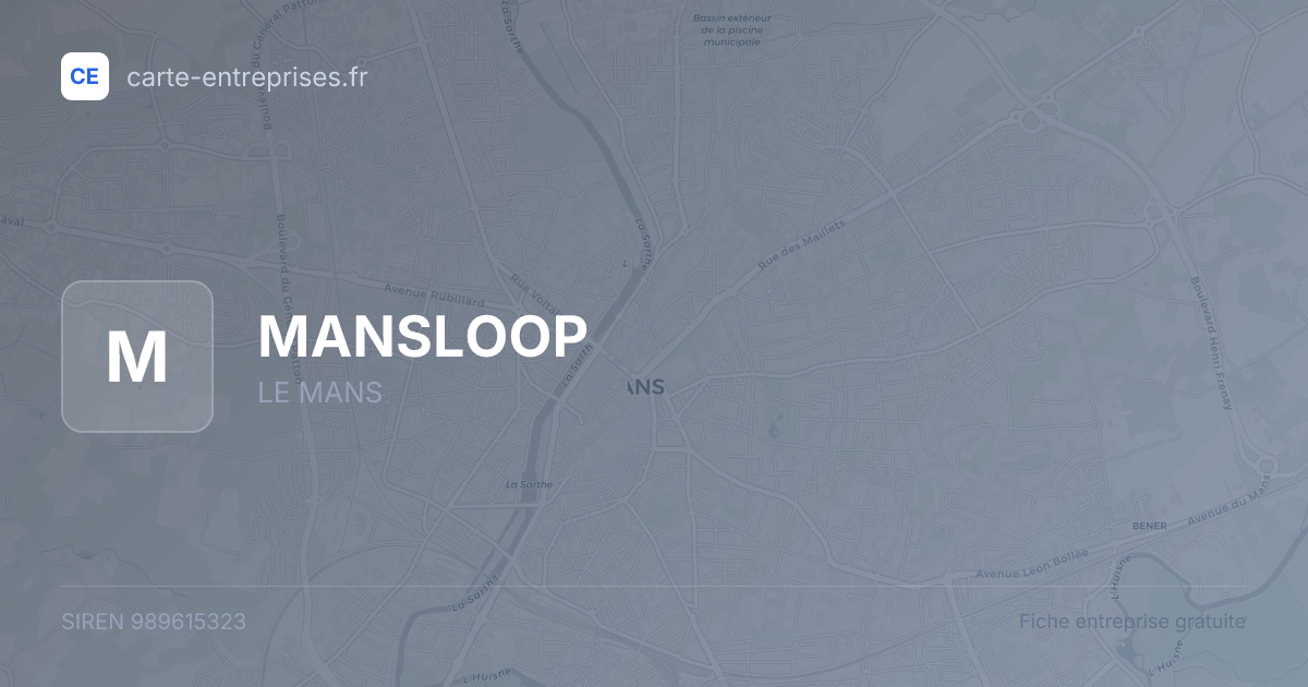 MANSLOOP — 989615323 — fiche entreprise