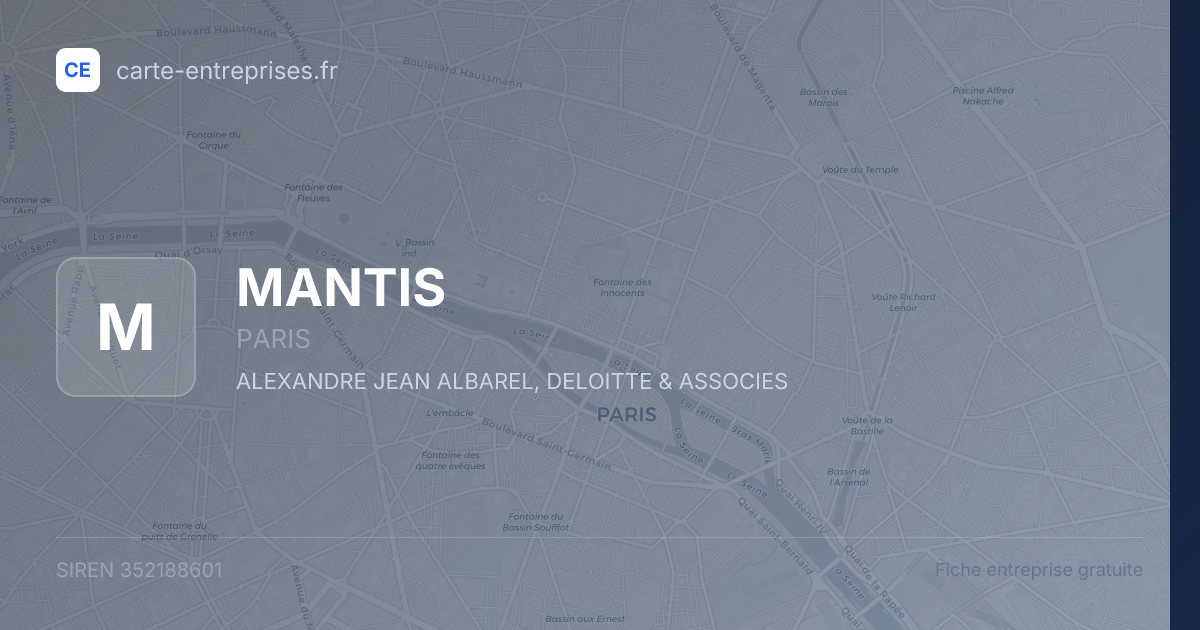 MANTIS — 352188601 — fiche entreprise