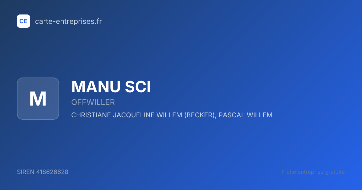 MANU SCI — 418626628 — fiche entreprise
