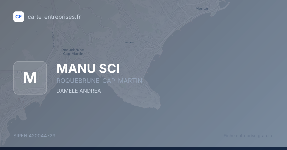 MANU SCI — 420044729 — fiche entreprise