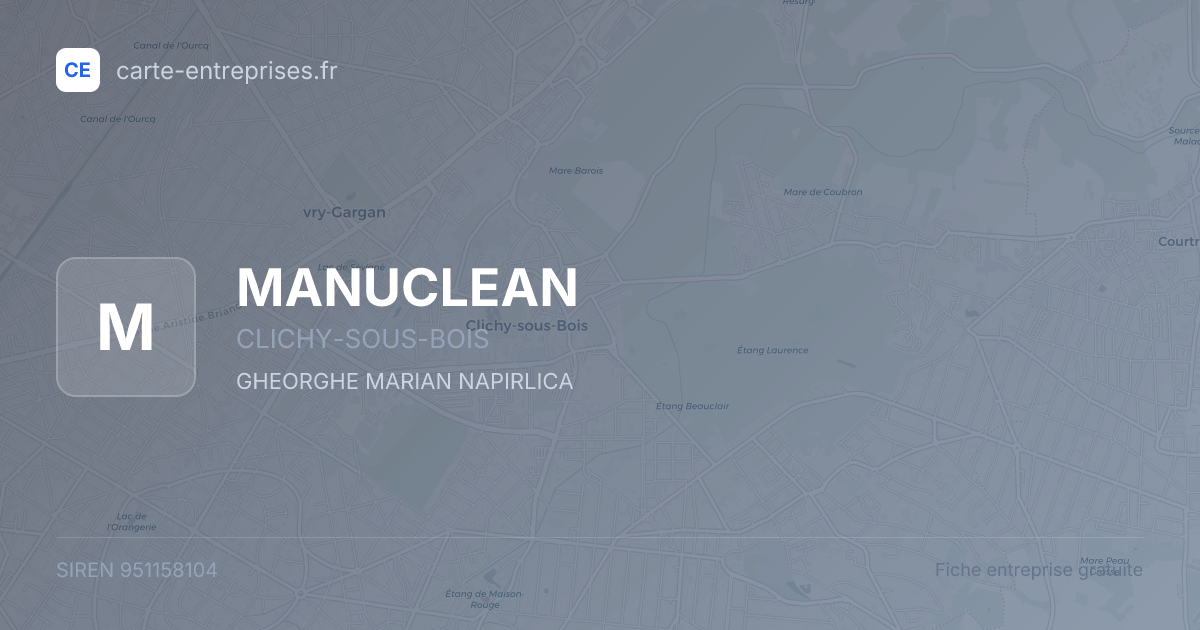 MANUCLEAN — 951158104 — fiche entreprise