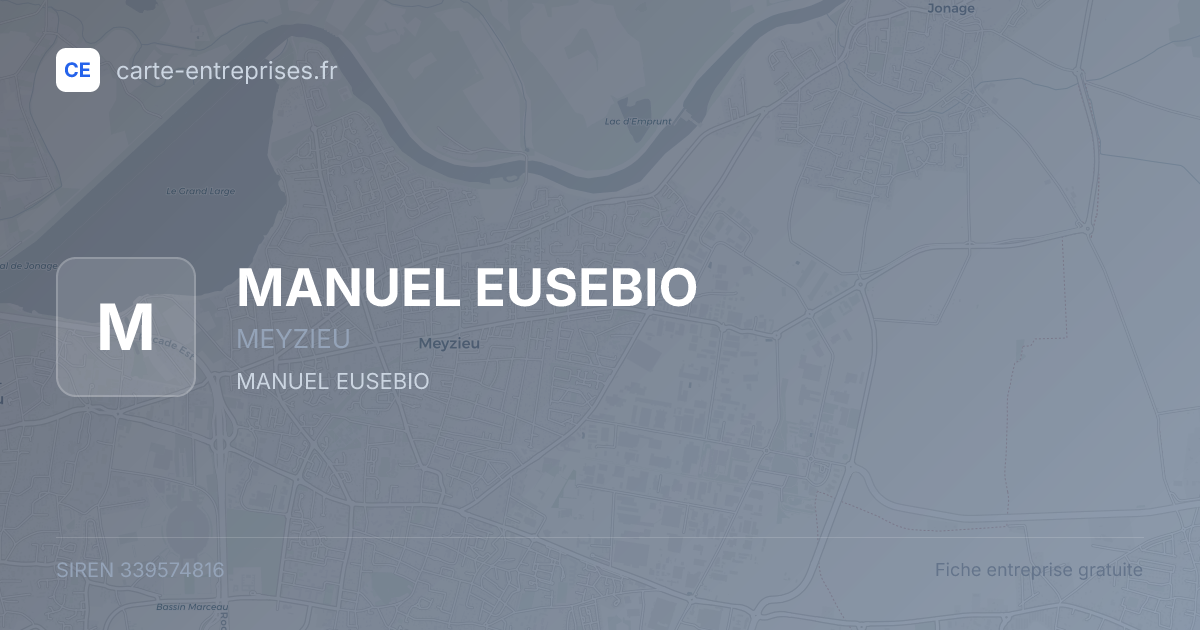 MANUEL EUSEBIO — 339574816 — fiche entreprise