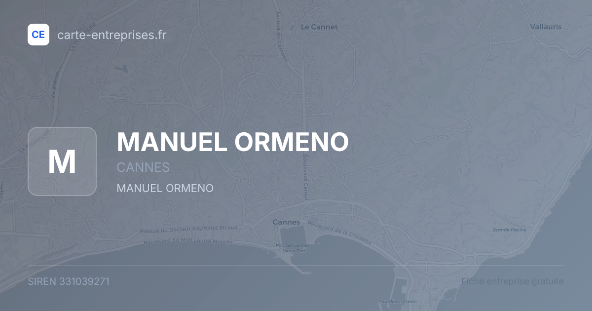 MANUEL ORMENO — 331039271 — fiche entreprise