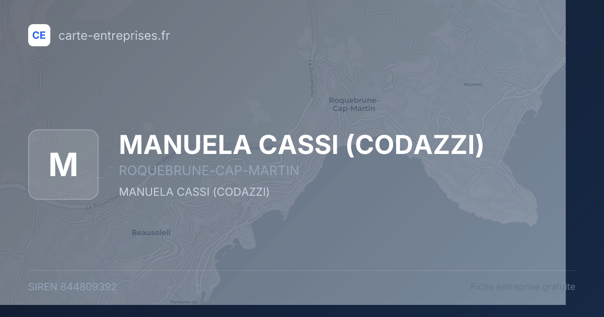 MANUELA CASSI (CODAZZI) — 844809392 — fiche entreprise