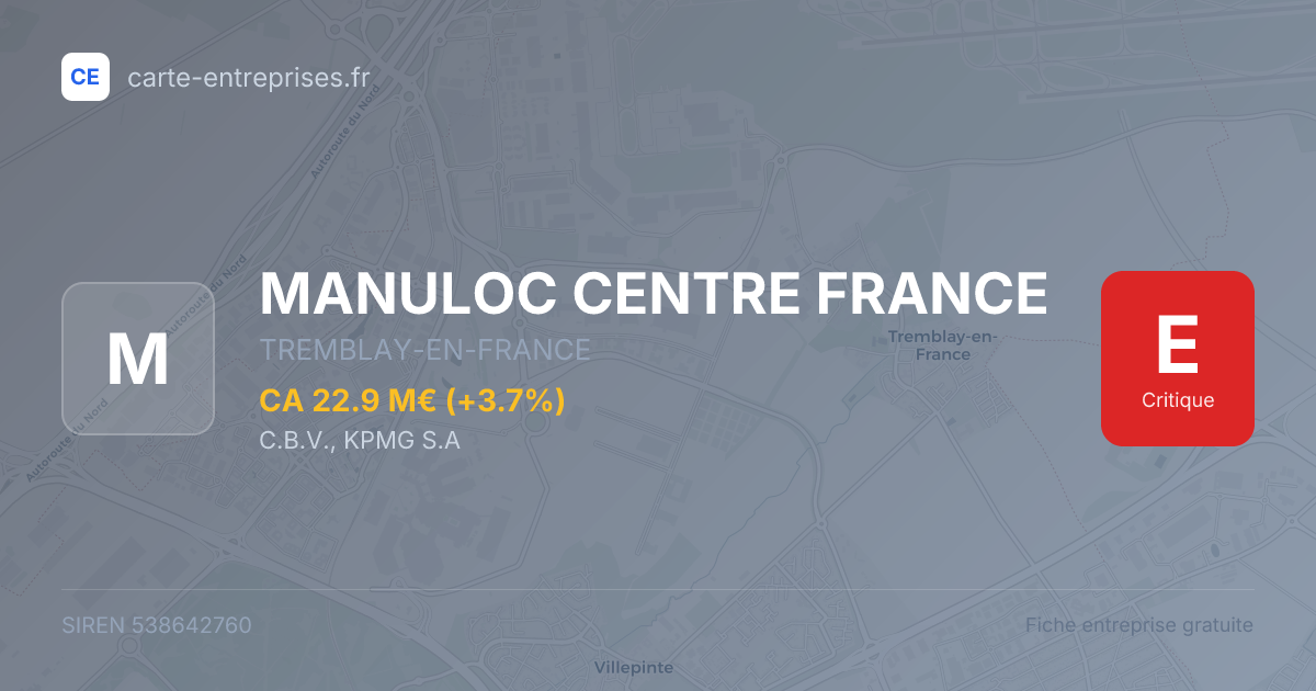 MANULOC CENTRE FRANCE — 538642760 — fiche entreprise