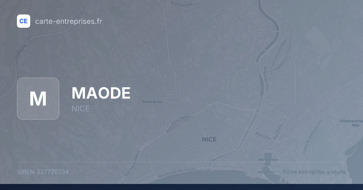 MAODE — 337720734 — fiche entreprise