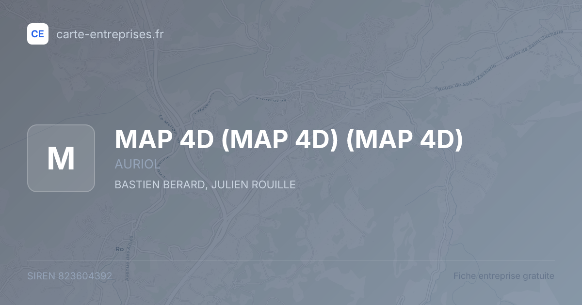 MAP 4D (MAP 4D) (MAP 4D) — 823604392 — fiche entreprise