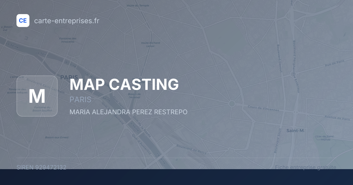 MAP CASTING — 929472132 — fiche entreprise