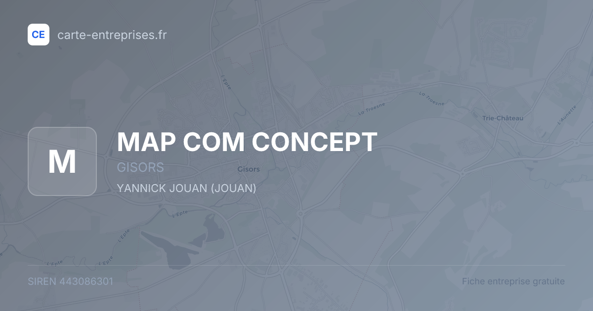 MAP COM CONCEPT — 443086301 — fiche entreprise