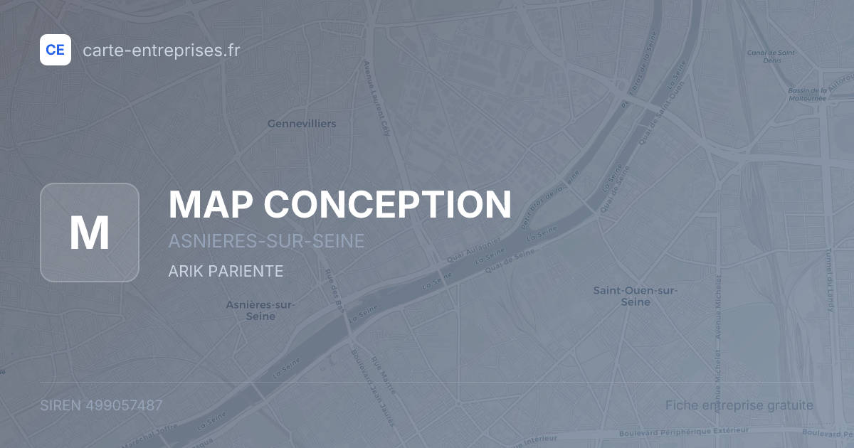 MAP CONCEPTION — 499057487 — fiche entreprise