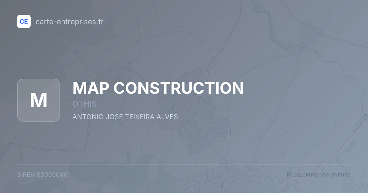 MAP CONSTRUCTION — 830990461 — fiche entreprise