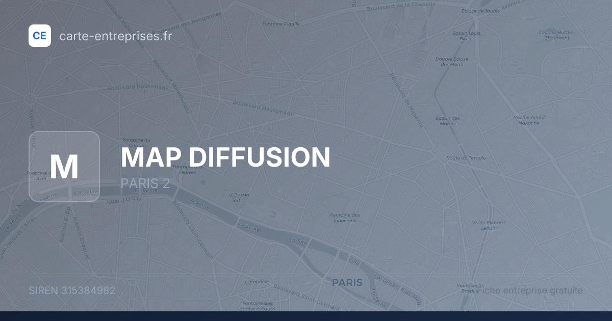 MAP DIFFUSION — 315384982 — fiche entreprise