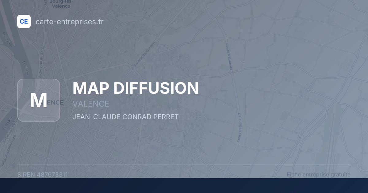 MAP DIFFUSION — 487673311 — fiche entreprise