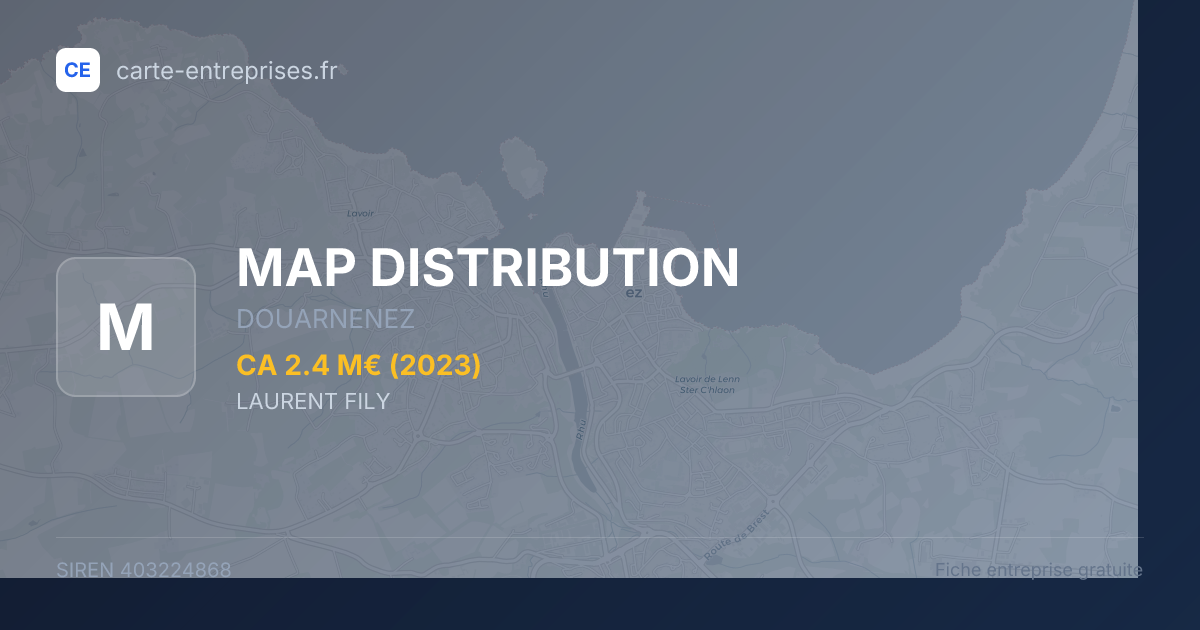 MAP DISTRIBUTION — 403224868 — fiche entreprise