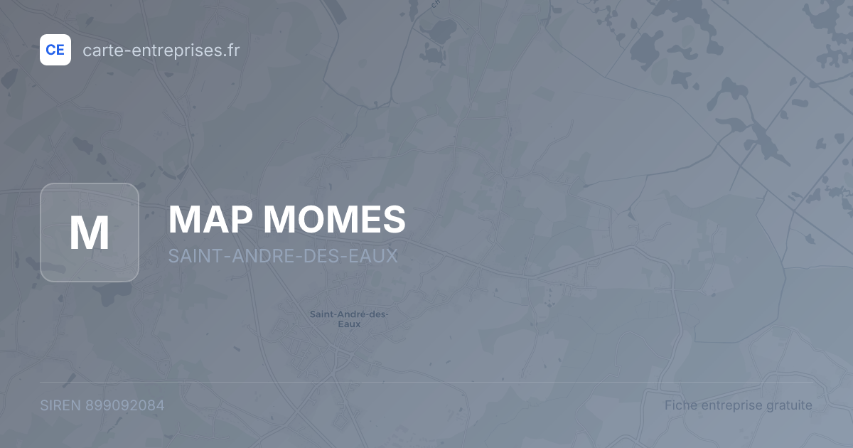 MAP MOMES — 899092084 — fiche entreprise
