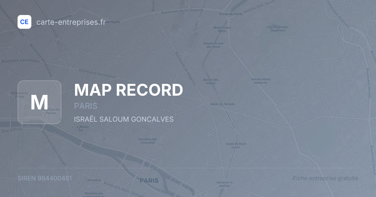 MAP RECORD — 984400481 — fiche entreprise
