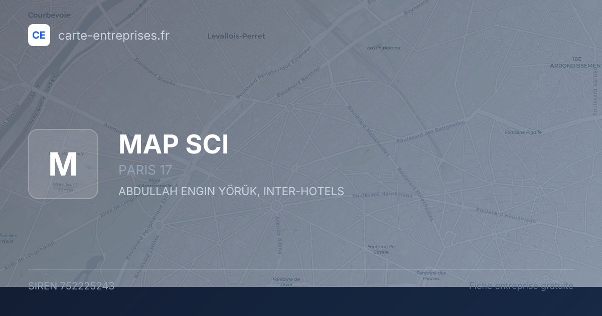 MAP SCI — 752225243 — fiche entreprise