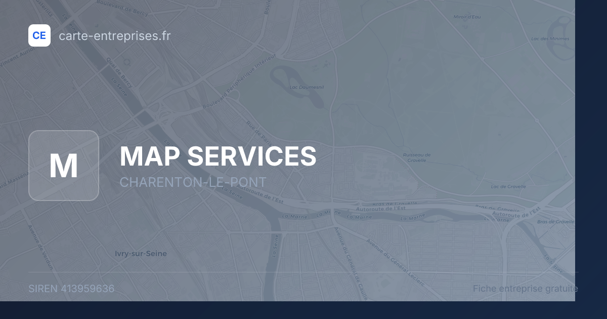 MAP SERVICES — 413959636 — fiche entreprise