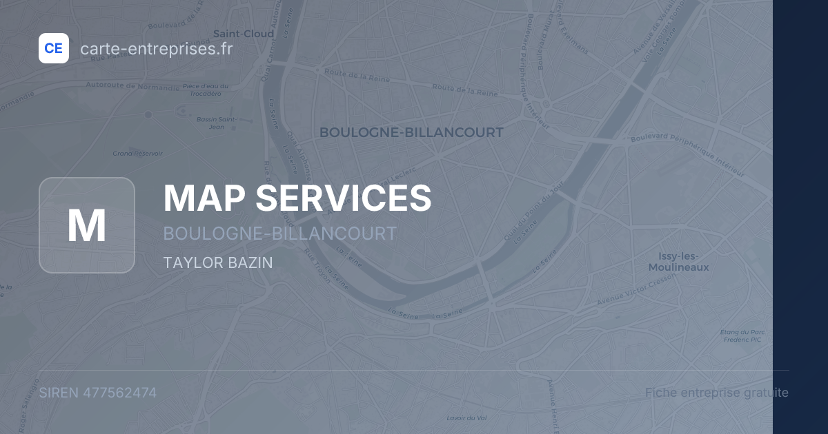MAP SERVICES — 477562474 — fiche entreprise