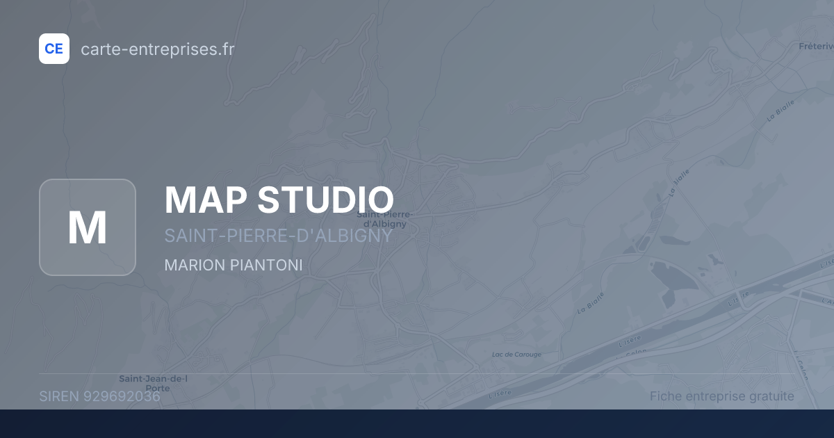 MAP STUDIO — 929692036 — fiche entreprise