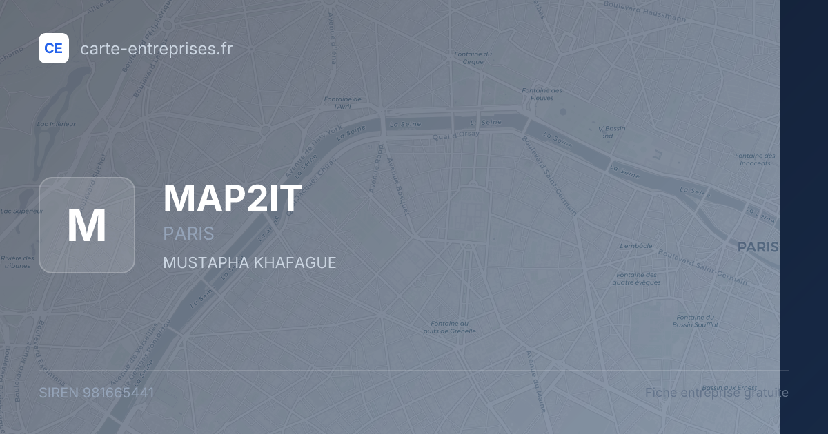 MAP2IT — 981665441 — fiche entreprise