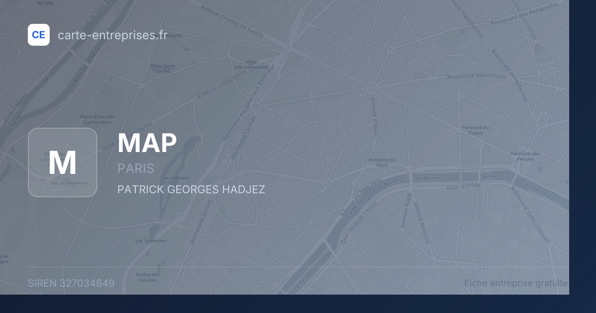 MAP — 327034849 — fiche entreprise
