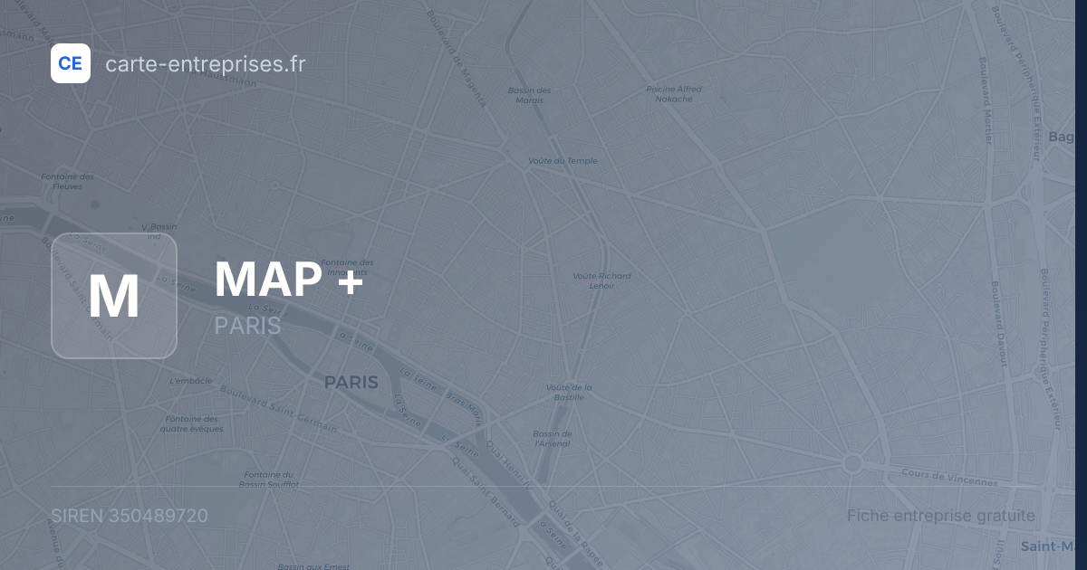 MAP + — 350489720 — fiche entreprise