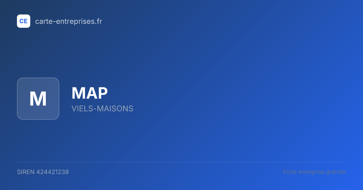 MAP — 424421238 — fiche entreprise