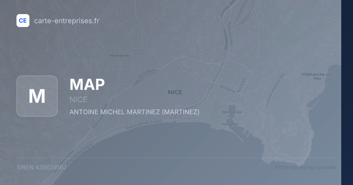 MAP — 439024167 — fiche entreprise