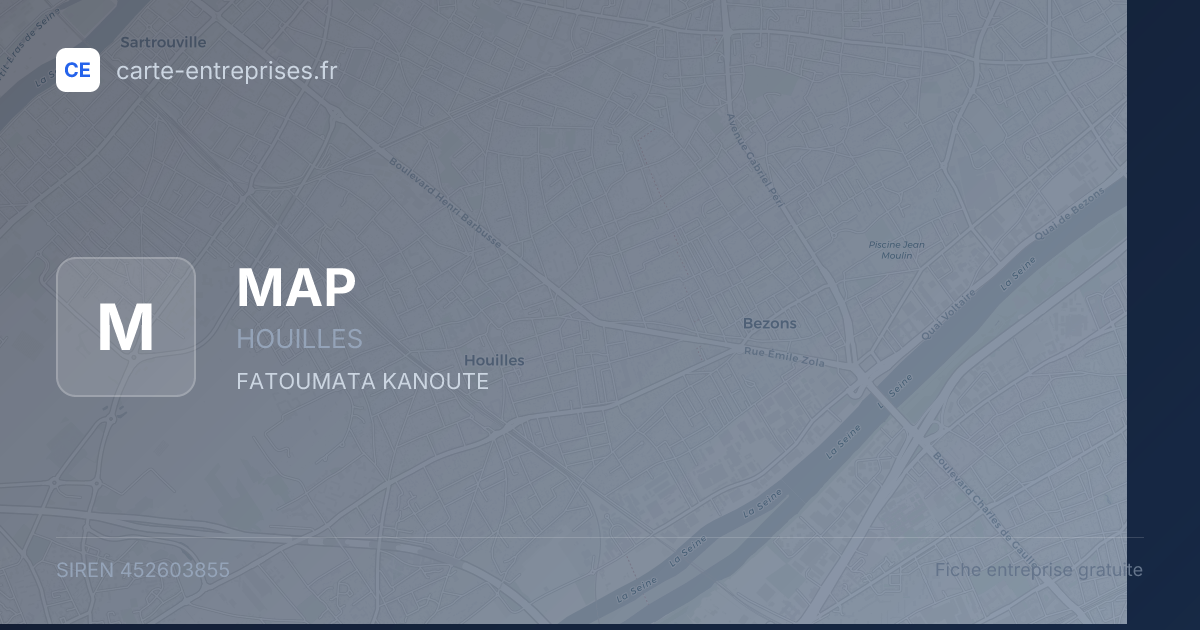 MAP — 452603855 — fiche entreprise