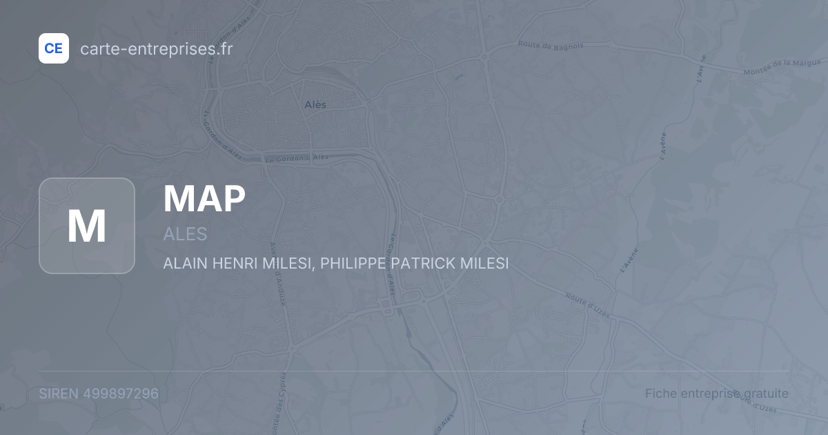 MAP — 499897296 — fiche entreprise