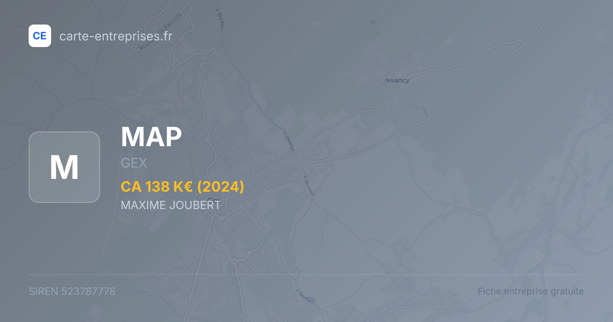 MAP — 523787778 — fiche entreprise